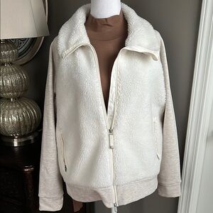 Athleta, teddy bear fleece jacket